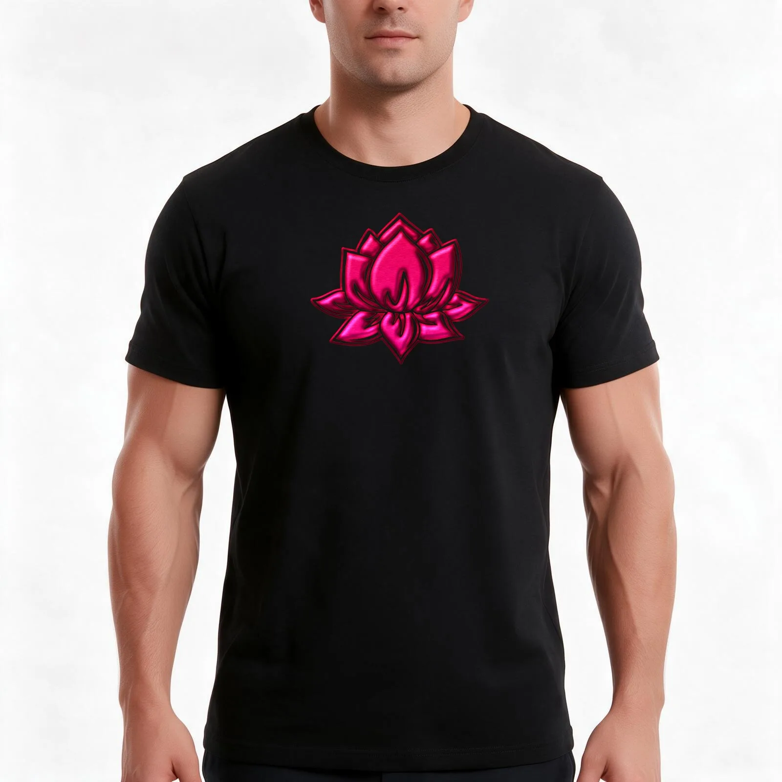 Lotus Flower Symbol Wisdom and Enlightenment Buddhism Zen T-Shirt Summer Casual Cotton Tee Oversized Streetwear Tops
