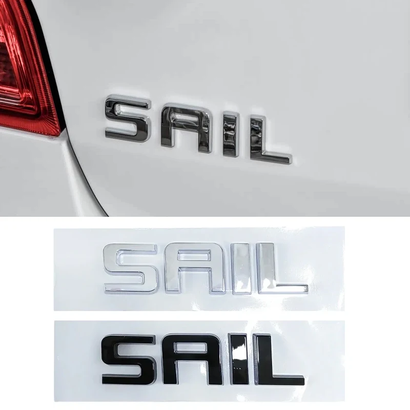 

9x2.2cm ABS for Chevrolet Sail Letter Car Rear Trunk Badge Sticker Auto Fender Side Emblem Exterior Accessories