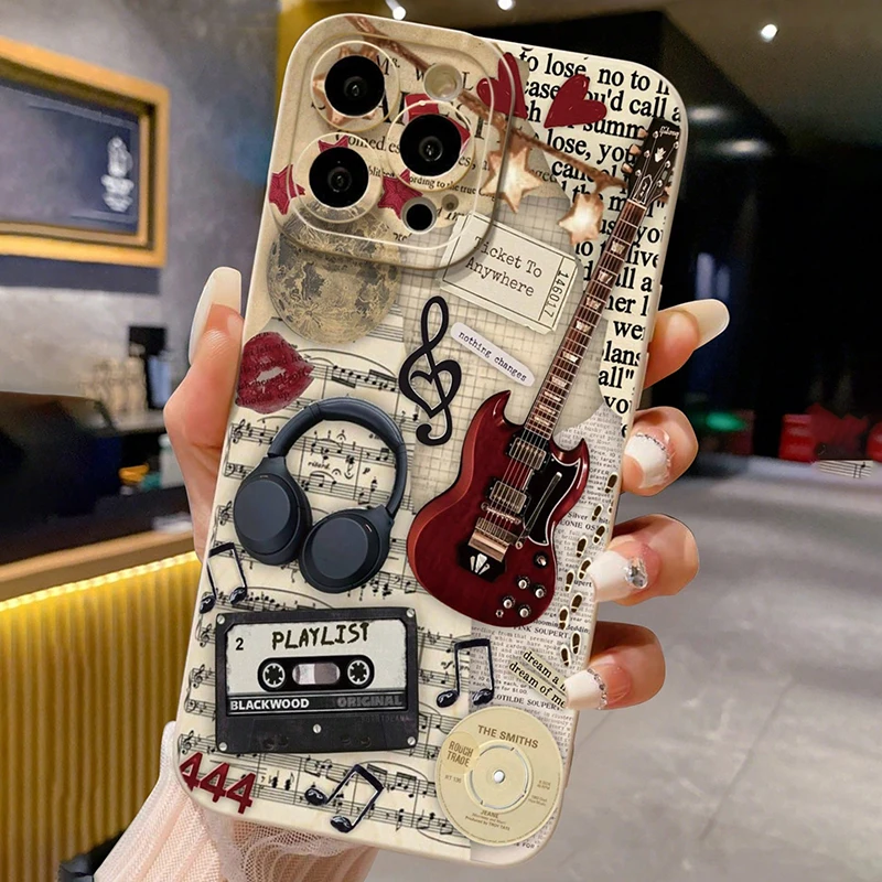 Etui na Samsung Galaxy S26 S25 S24 Ultra S23 S22 Plus S21 FE A56 A36 A16 5G z motywem malarstwa gitarowego…