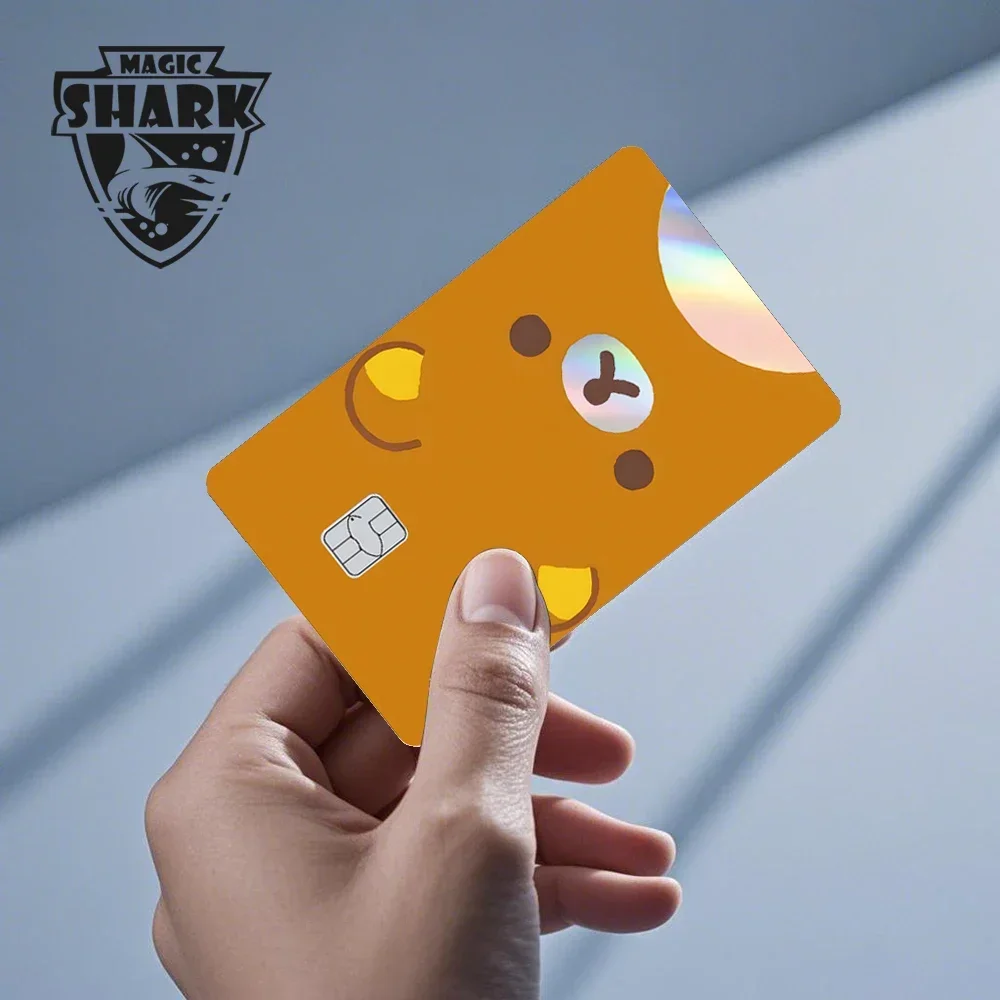 2025 새로운 귀여운 홀로그램 마우스 고양이 아니 페이드 레이저 반사 전면 스킨 커버 스킨 스티커 신용 카드 직불 은행 카드