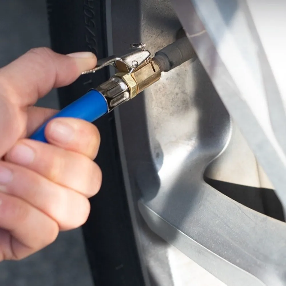 15 Inch Tire Gauge Hose Lever Lock Chuck Rubber Tube Tire Inflatable Hose Universal Tire Pump Hose Inflate & Check Inner Tires