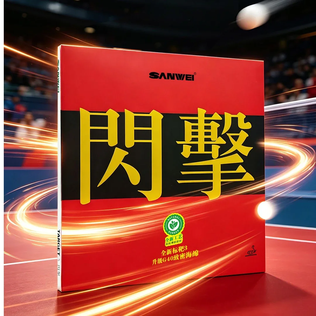 

Original SANWEI National Target 3 Flash Popular Tacky Inverted Rubber Professional Grade Table Tennis Rubber