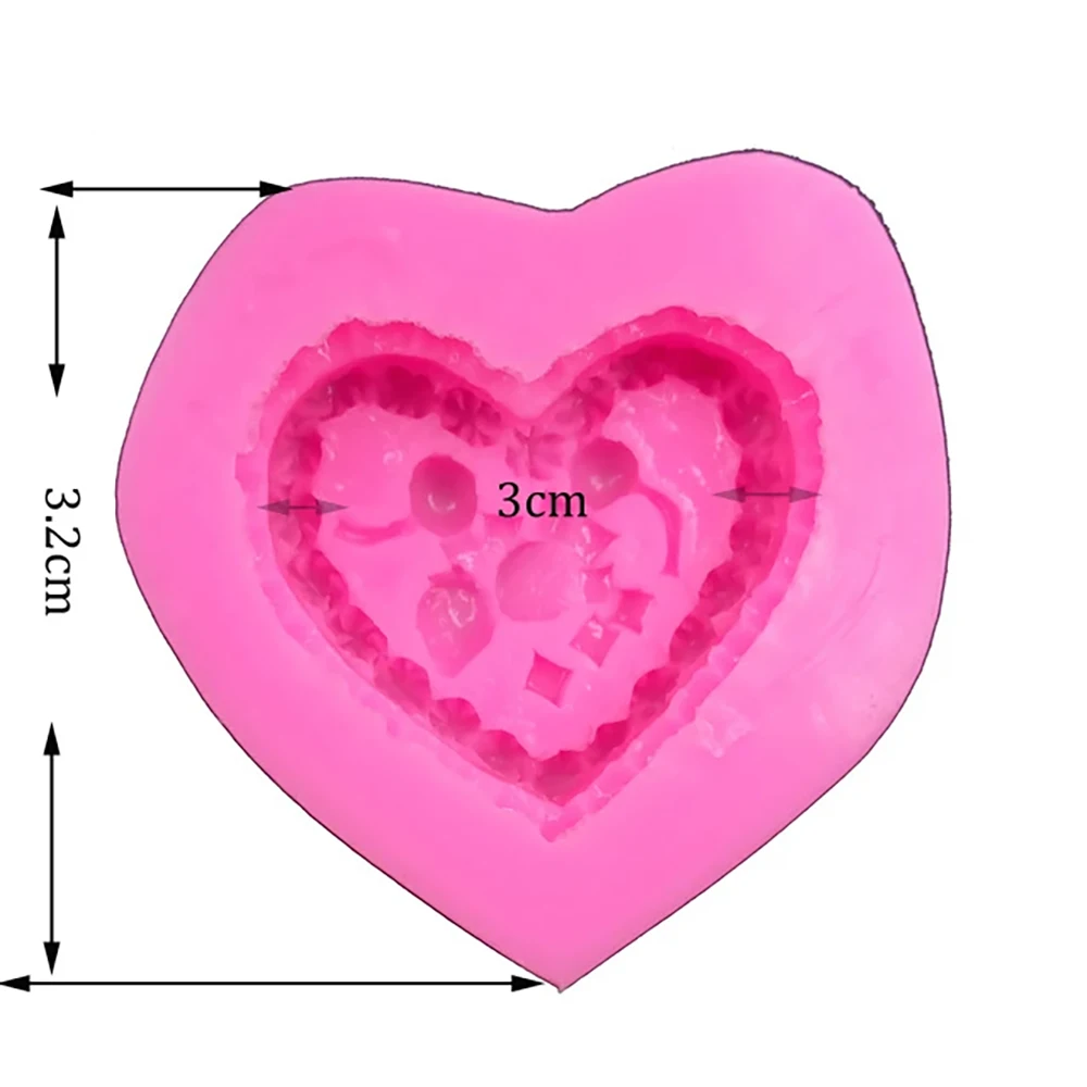 Cake Love Hearted shape forma de silicone fondant silicone mold baking for biscuit soap mold DIY cake decorating tools F0615