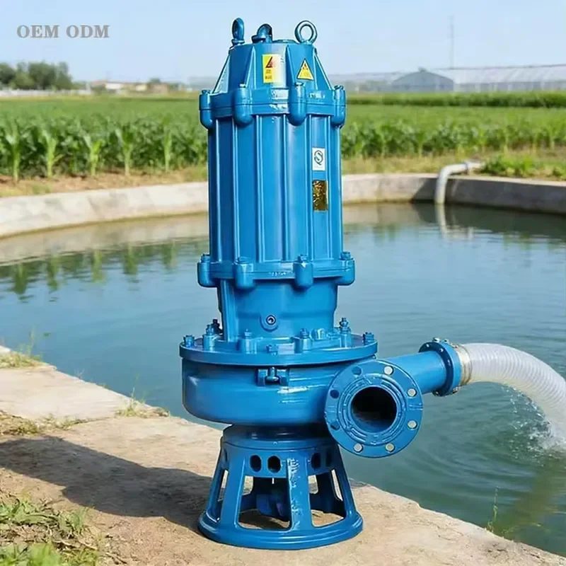 Large Submersible Vane Pump Low Pressure OEM 1 Year Warranty for Irrigation Agriculture