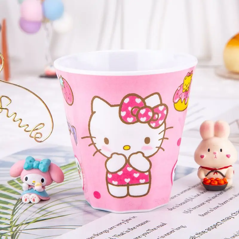 Kawaii Hello Kitty Negen Hoekige Cup Anime Kuromi Melody Schattige Kinderen Melk Cup Ins Wind Val Preventie Anti Brandwonden Water Cup