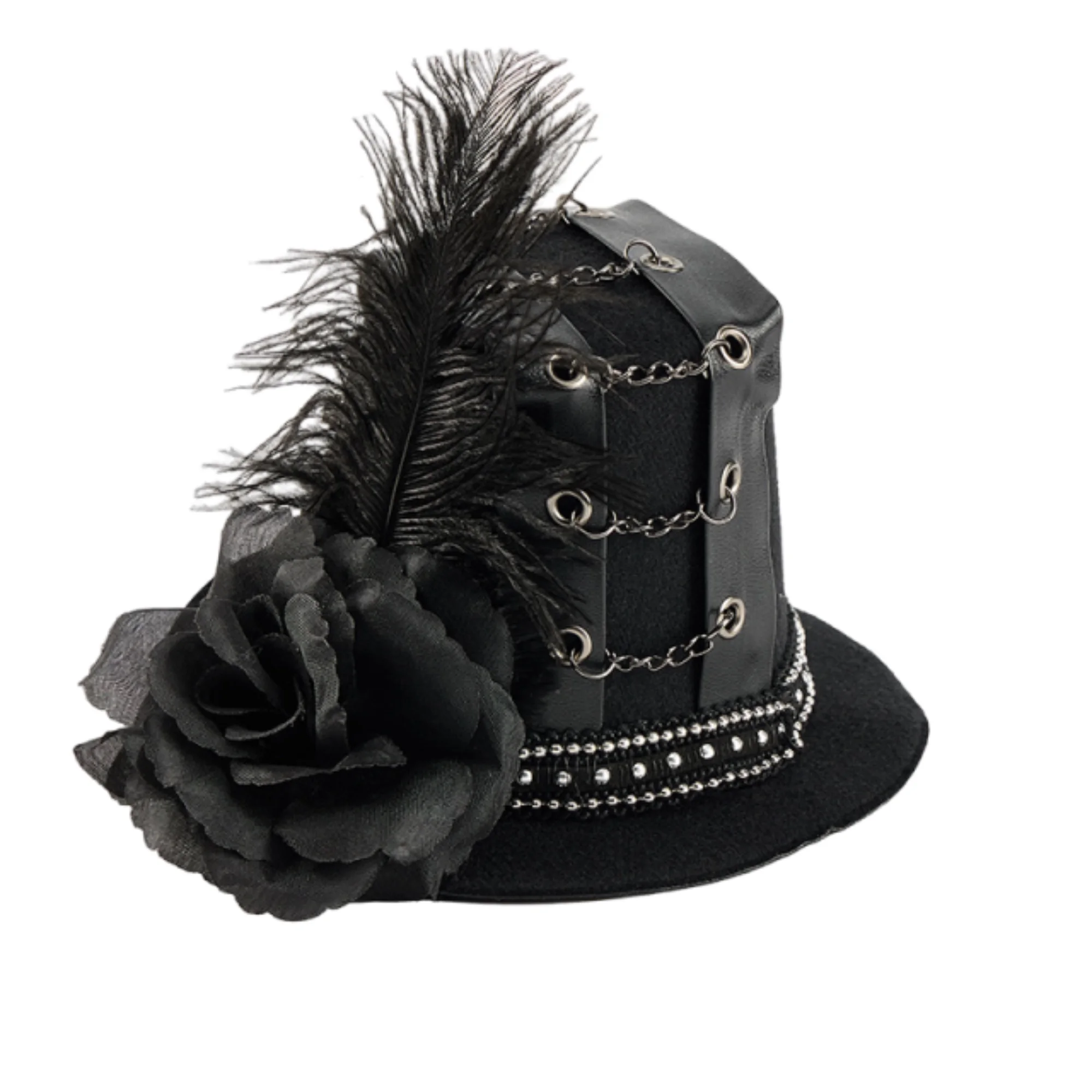 

Gothic Black Lace Veil Headband with Skull and Roses Halloween Hair Accessory for Women Cosplay Party Carnival Festival Headwear