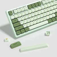 KBDiy Matcha Korean Keycap Green MAC ISO KOA Profile Retro PBT Keycaps For MU68 Pro K500 B61 Mechanical Gaming Keyboard Key Caps