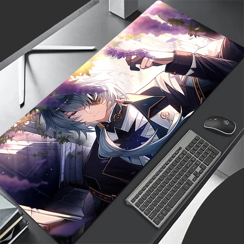 

Коврик для мыши Компьютерные игровые аксессуары HD Коврик для клавиатуры Офисный ПК Резиновый коврик для мыши Decoracion Honkai Star Rail Anaxa Настольный коврик для мыши