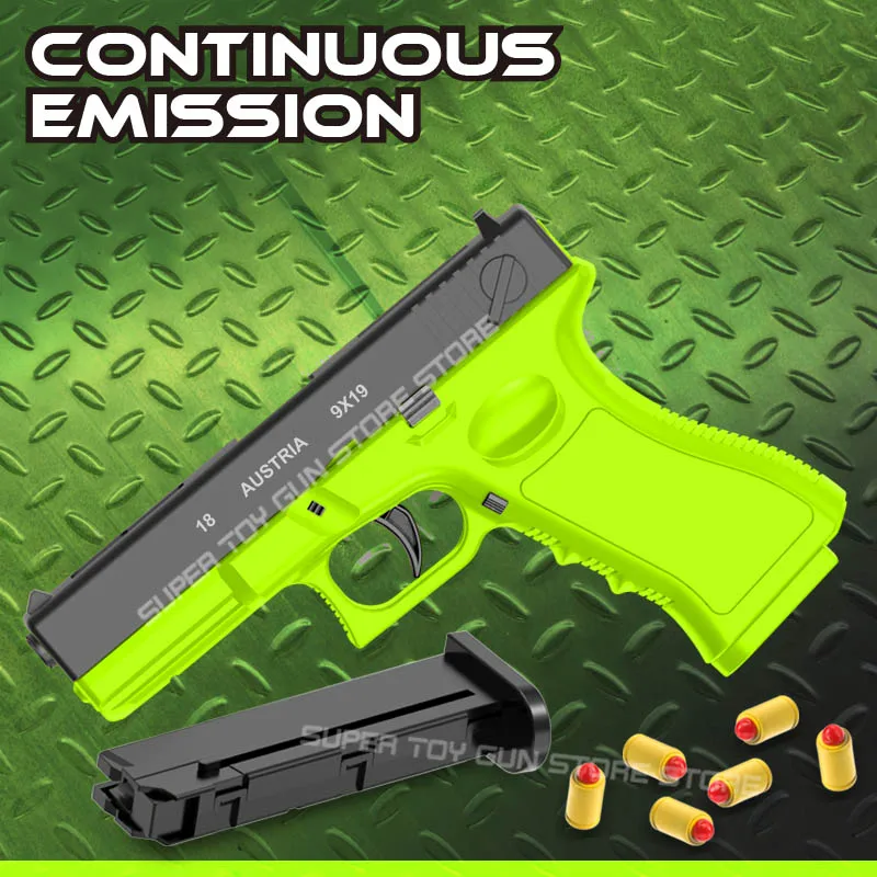 2025. M1911 التلقائي طرد رصاصة طرية مسدس لعبة G18 مسدس هواء للأطفال CS لعبة اطلاق النار لعبة الأولاد (الانبعاث المستمر)