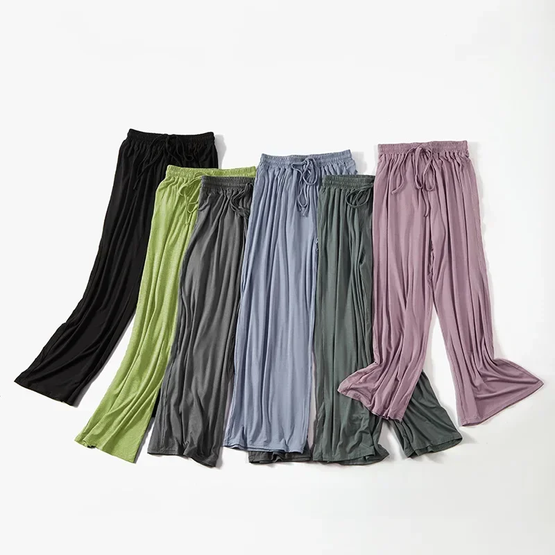 

Танцевальные брюки Модальные прямые брюки для взрослых Женские летние свободные брюки для современных танцев Тонкие брюки для йоги с высокой талией