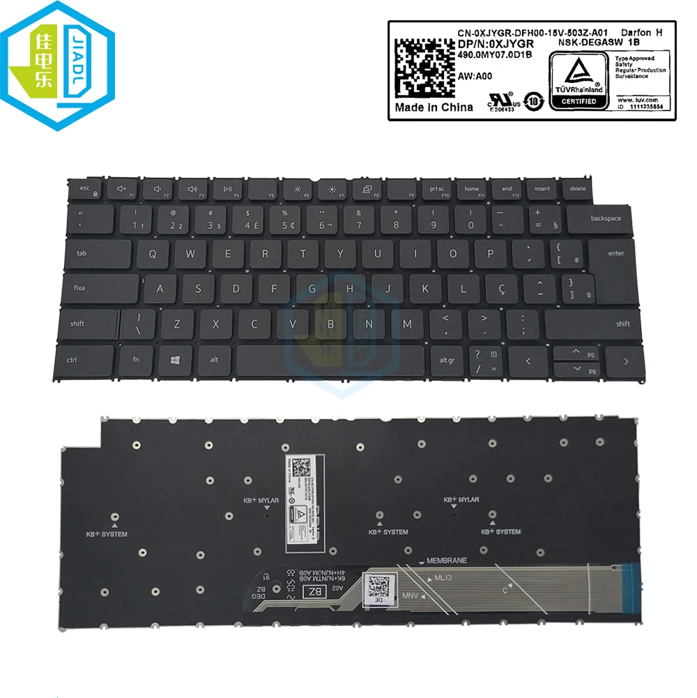 Imagem -04 - Teclado Brasileiro Latino dos Eua Backlight para Laptop Dell Inspiron 5310 5320 5410 5418 5420 5620 5625 Mvrmh 0yxtp2 0pk7dt 0xjygr