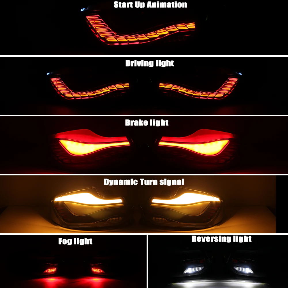 LED Tail Lights For BMW 2 Series F22 F23 M2 2014 2015 2016 2017 2018 2019 Turn Signal Taillamp with Wire Brake Lamp Car Styling