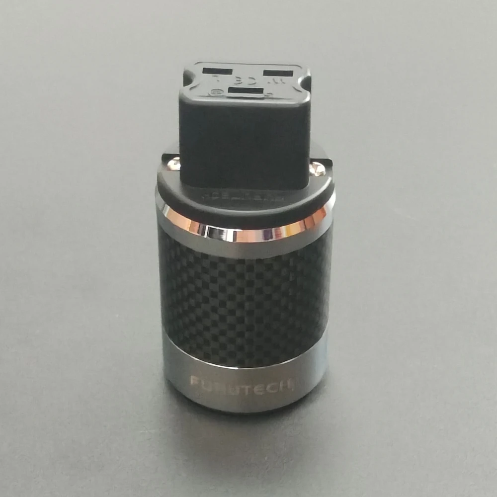 High-End Furutech 20AN Schwarz/Weiß Carbonfaser US AU EU Schuko-Netzstecker AC-Stromkabel Elektrischer IEC-Buchsenanschluss – Detail 6