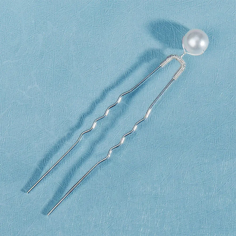 

6Pcs Elegant Pearl U-Shaped Hair Pins for Bridal Wedding Hair Accessories Chic Non-Slip Comfortable Hairpins for Brides Formal