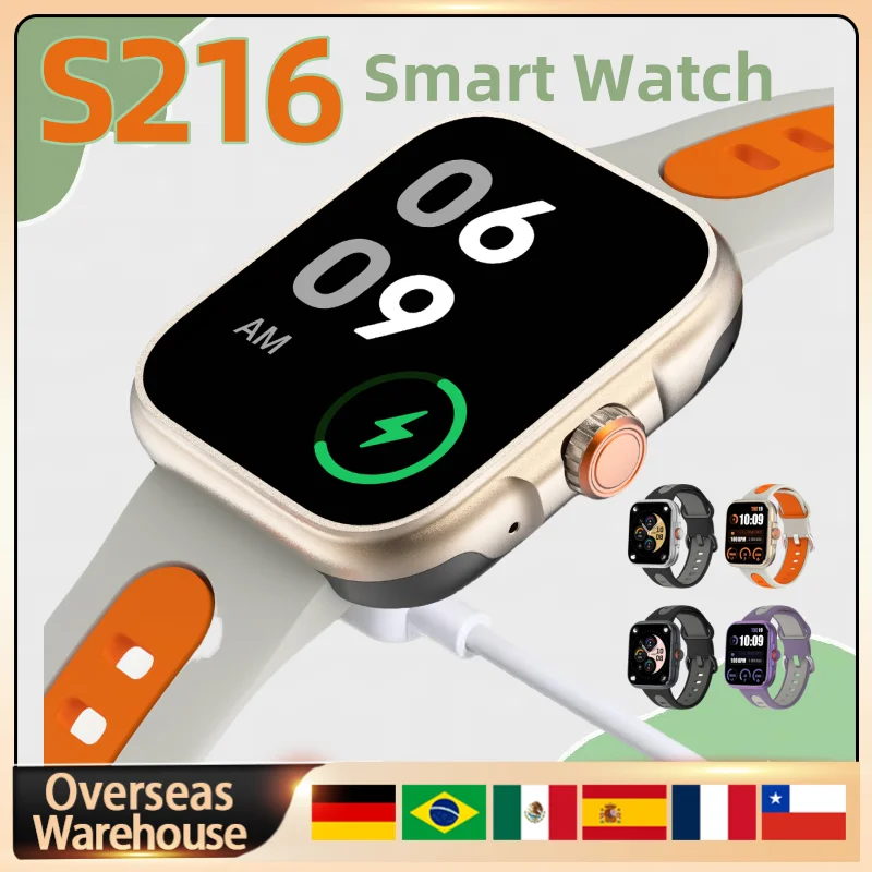 S216 SmartWatch Waterproof GPS Bluetooth Calling Alexa Built-In 1.78'' AMOLED Screen Health Monitoring Sports Smart Watch Gifts