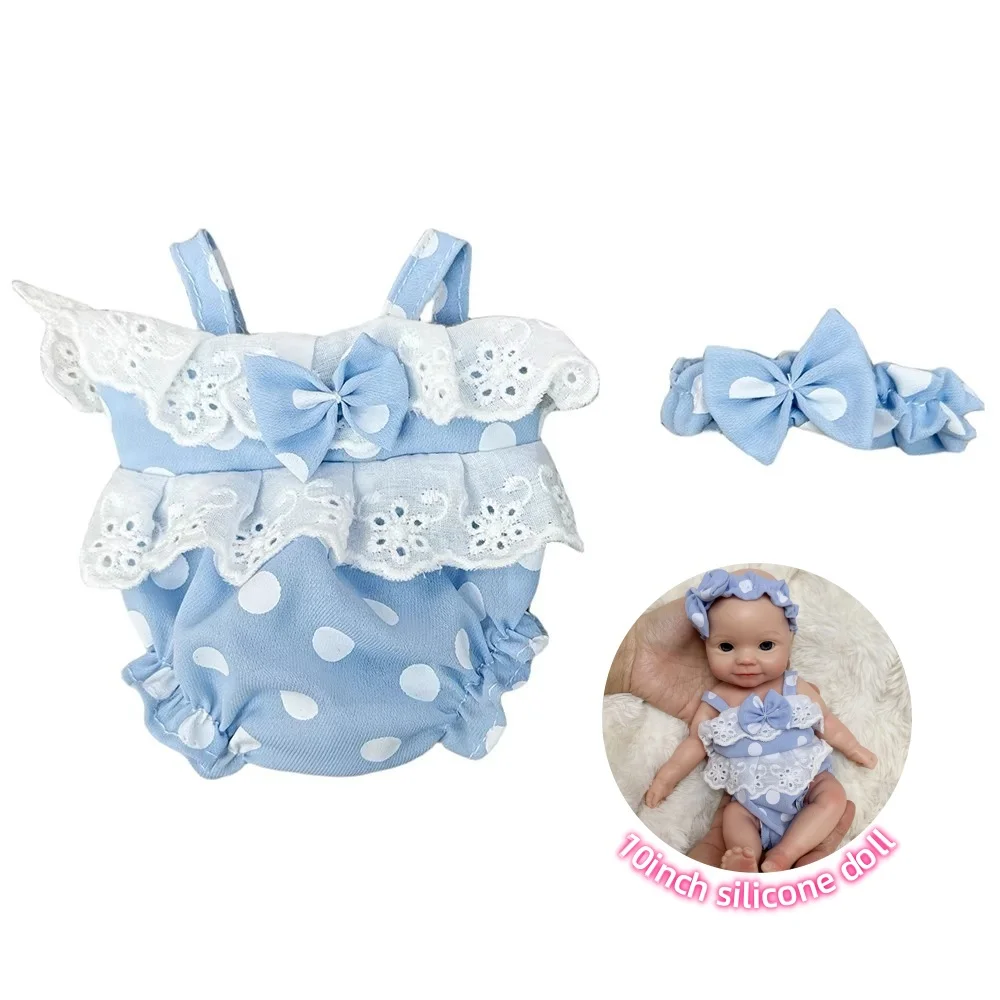 Set di vestiti per bambole alla moda, 6 stili adatti per bambole Bebe Reborn da 10 pollici, abiti fatti a mano, accessori per bambole