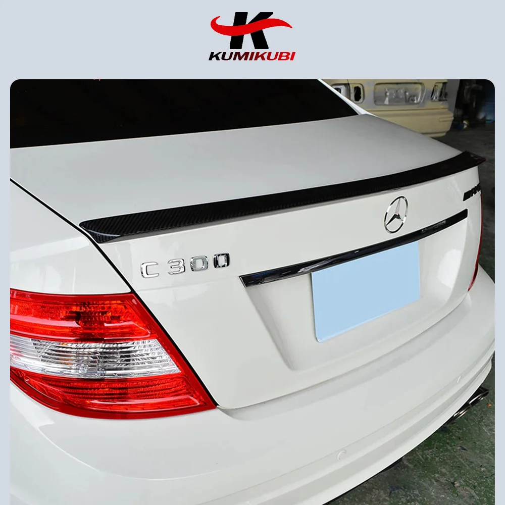 W204 Rear Trunk Spoiler Exterior For Mercedes Benz W204 C class 4 Door 2008-2014 C180 C200 C220 C260 C300 AMG Tail Spoiler Wing - view 5