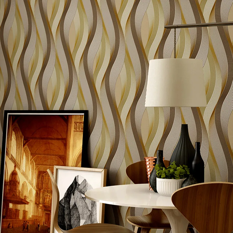 Fashion PVC Black White Silver Striped Wallpaper 3D Modern Living room Waterproof Vinyl Textured Stripe Wall paper papier peint