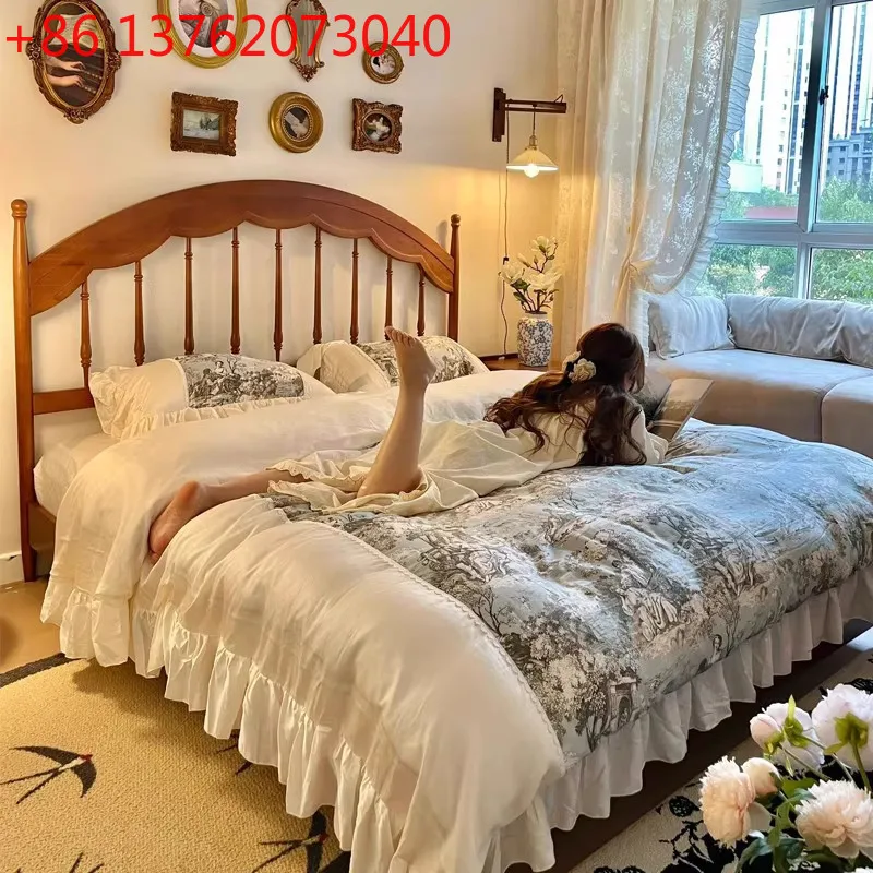 

Unique Modern Brown Bed Queen Size Headboard Storage Luxury Room Bed Bedroom Frames Double Letto Matrimoniale Home Furniture