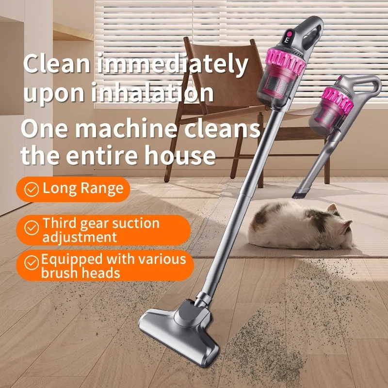 Wireless Vacuum Cleaner, Ultra-Quiet High-Power Handheld Device, Ideal Automotive Vacuum for Pet Hair and Quick Cleanup