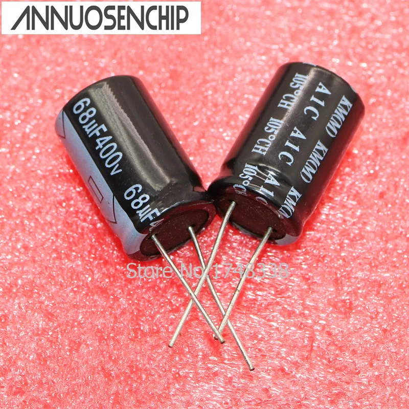 Electrolytic Capacitor 400V 68UF 16 * 25mm 400v 68uf Capacitor  high frequency 105 degrees  10pcs / free shipping