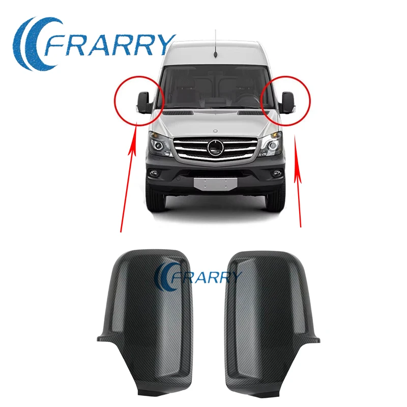 

Frarry - Left-hand drive Pair Car Door Wing Mirror Cover Carbon Fibre for Mercedes Sprinter / VW Crafter 2006 - 2017 Stick On