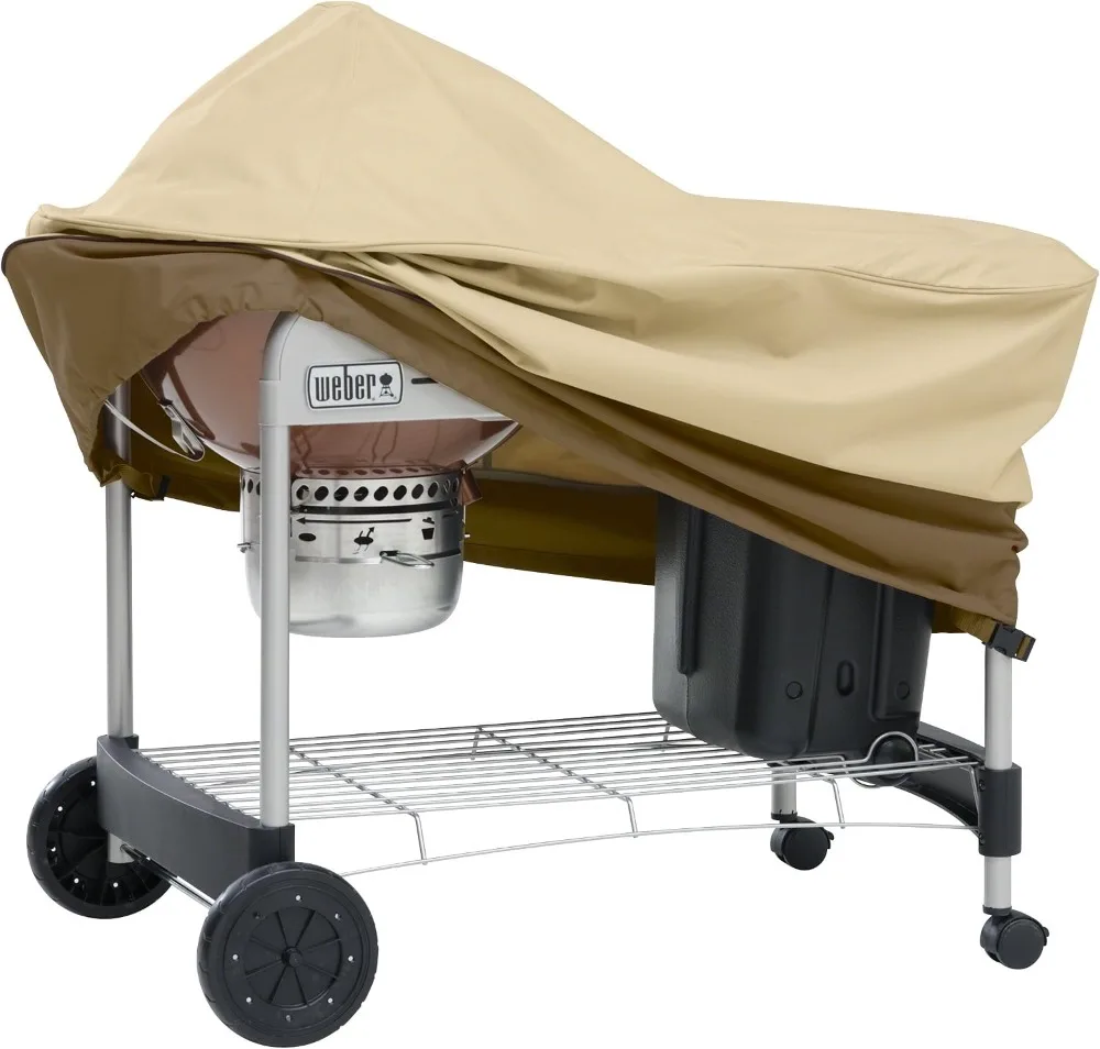 48 Inch Water-Resistant BBQ Grill Cover for Performer, Heavy Duty Weather Protection
