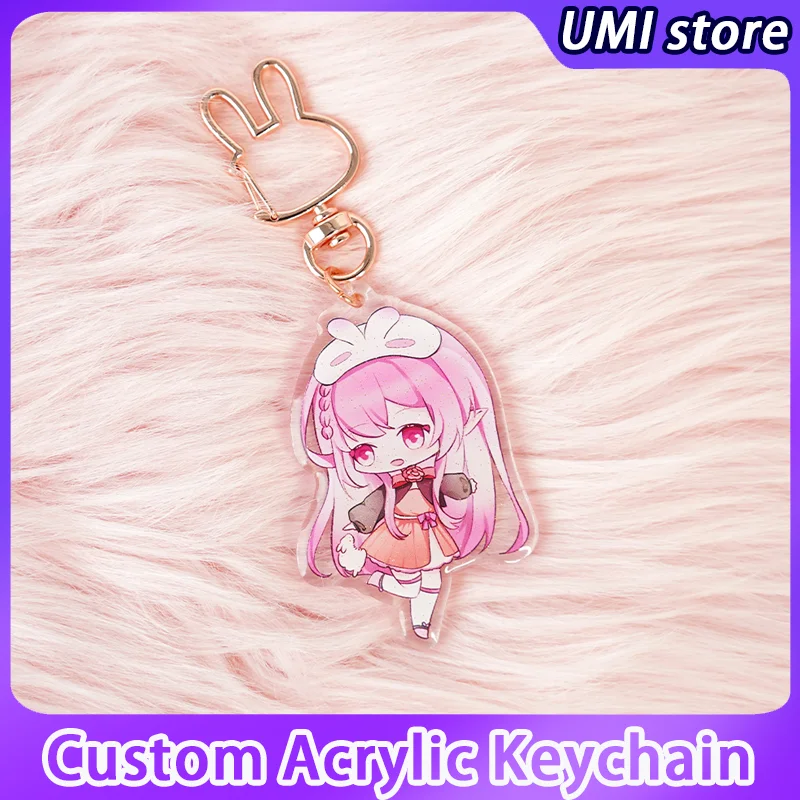 Custom Keychain Acrylic Key Chain Photo Customized Anime Charms Hologram Clear Personalized Designer Car Charm Keychains Gift