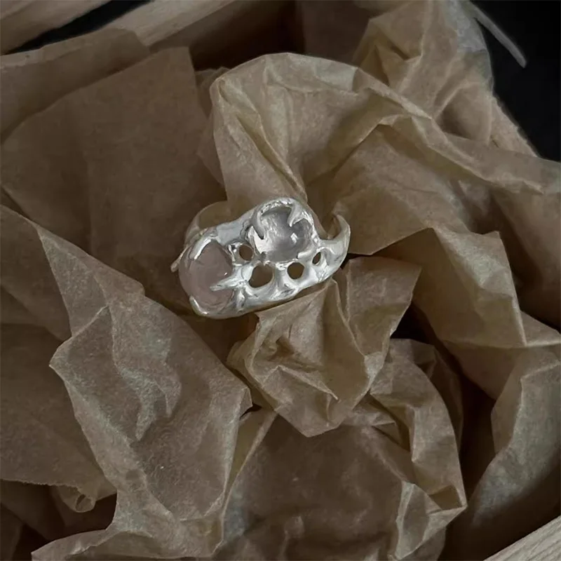 ZHUHE على شكل حلقة مفتوحة نمط قوطي جديد للرجال والنساء مجوهرات اكسسوارات هدايا الحفلات