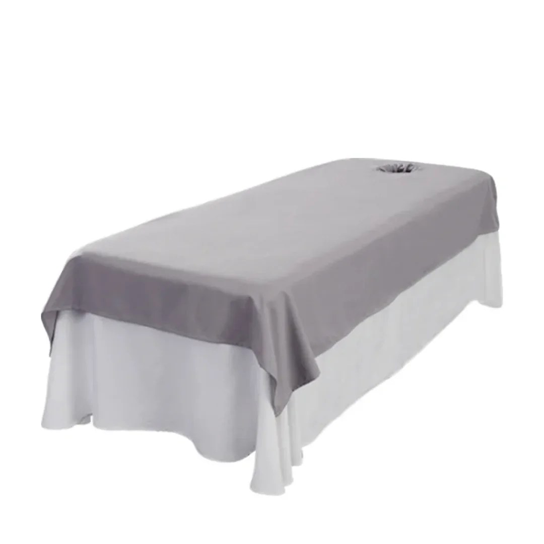 1Pcs Plain Beauty Salon Bed Sheets SPA Massage Anti-shrink Soft Touching Skin-friendly Cotton Bedding Table Cover With/no Hole