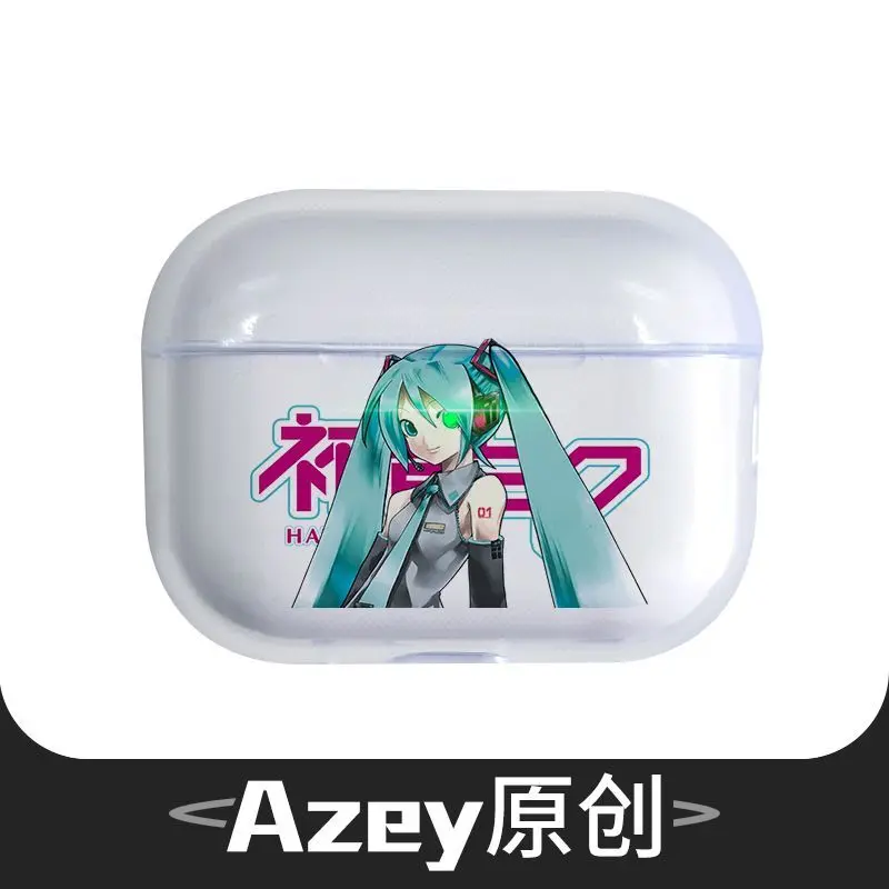 

New Anime Hatsune Miku Transparent Protective Case for Airpods Pro 2 1 3 Soft Silicone Case Air Pods4 1/2/3 Earphone Case Gift