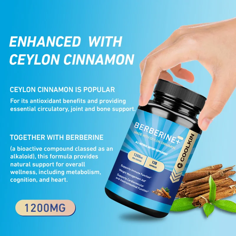 Berberine with Ceylon Cinnamon Capsule - Antioxidant, Immune System, Cardiovascular & Gastrointestinal Function