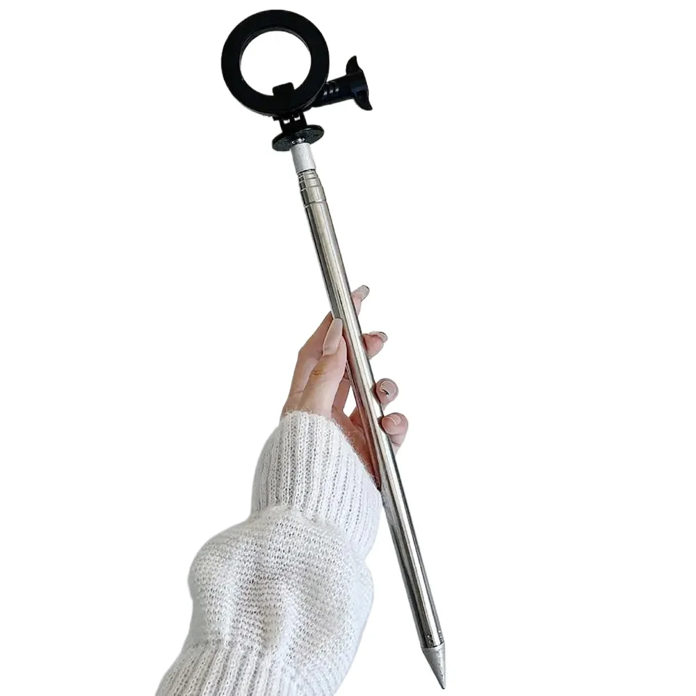 

Floor Socket Style Magnetic Mobile Phone Holder for Golf Courses 110cm Length Unfoldable Design for Magsafe Selfie Stick Stand