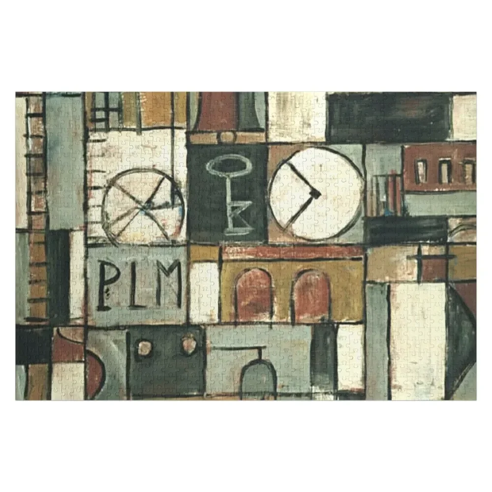 Construction With Belltower by Joaquin Torres Garcia - Abstract Art - Spanish, Uruguayan Painters Art Jigsaw Puzzle