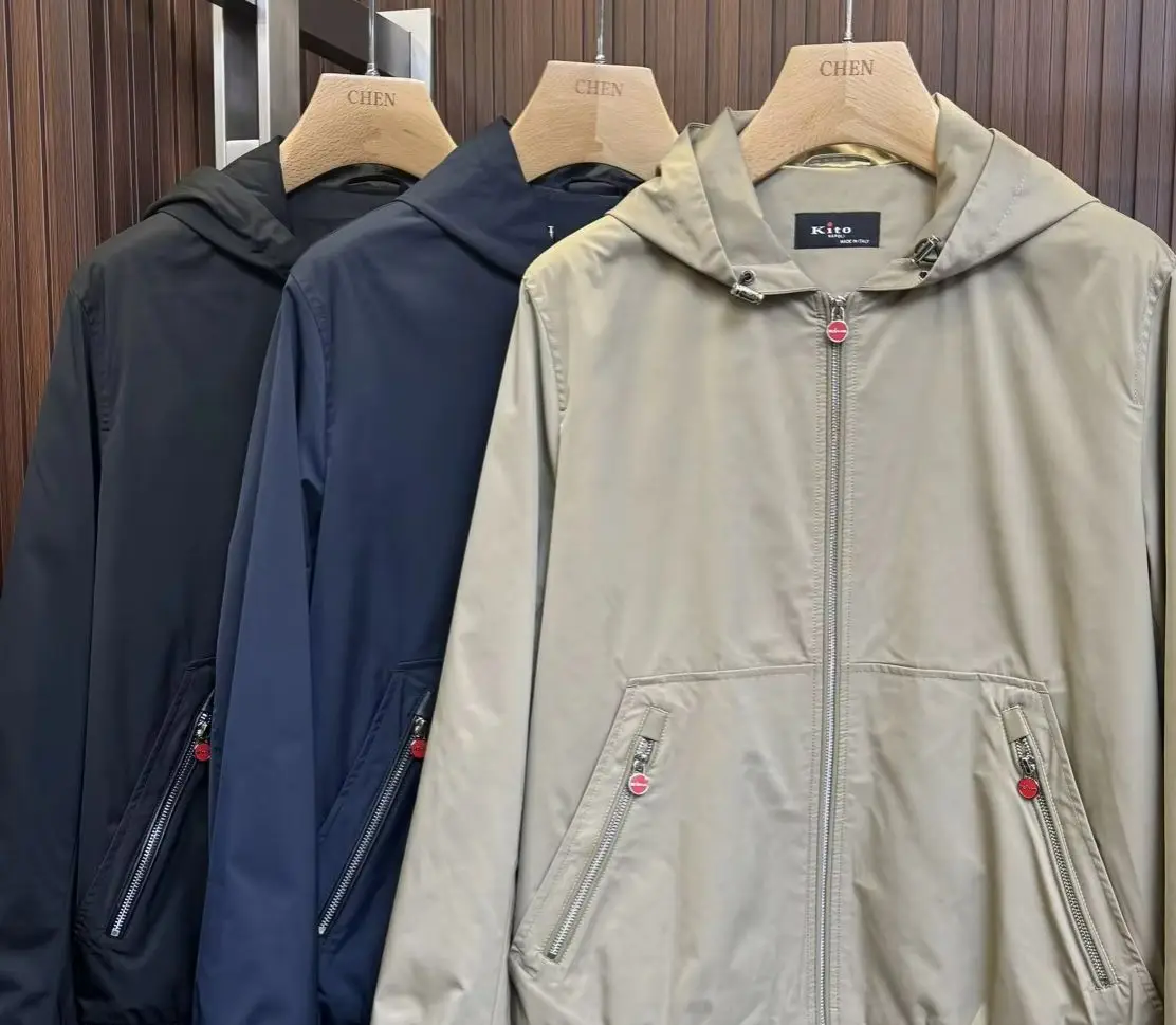 

Kiton осенне-зимняя новая деловая повседневная универсальная ветрозащитная куртка с капюшоном на молнии
