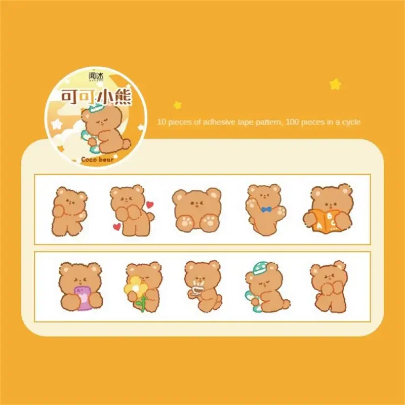 Rolo de papel washi kawaii desenho animado animal washi fitas de mascaramento para scrapbooking artesanato material decoração