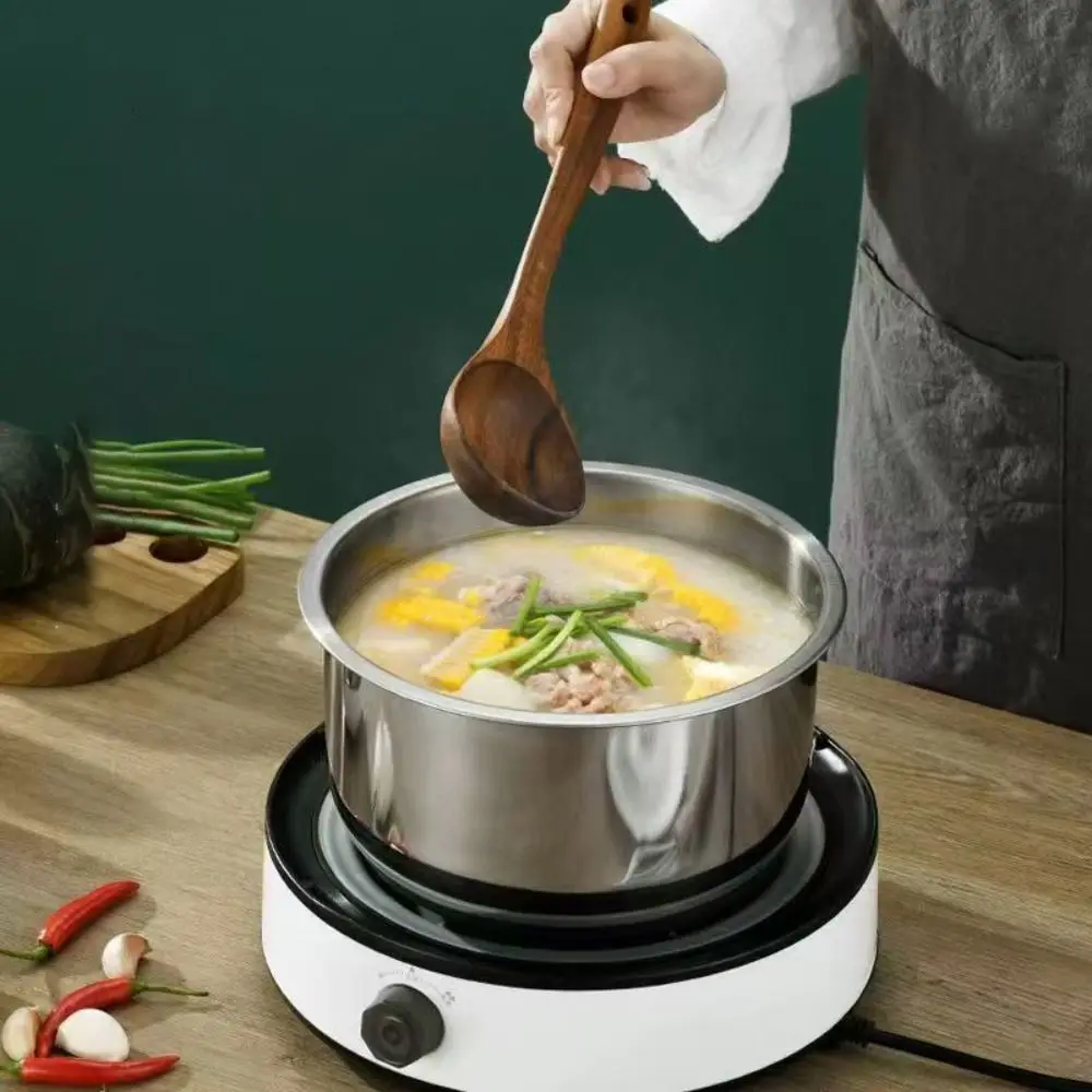 

5 шт. с крышкой, суповая кастрюля из нержавеющей стали, нержавеющая, устойчивая к падению салатница, небьющаяся универсальная кастрюля, набор индукционной плиты