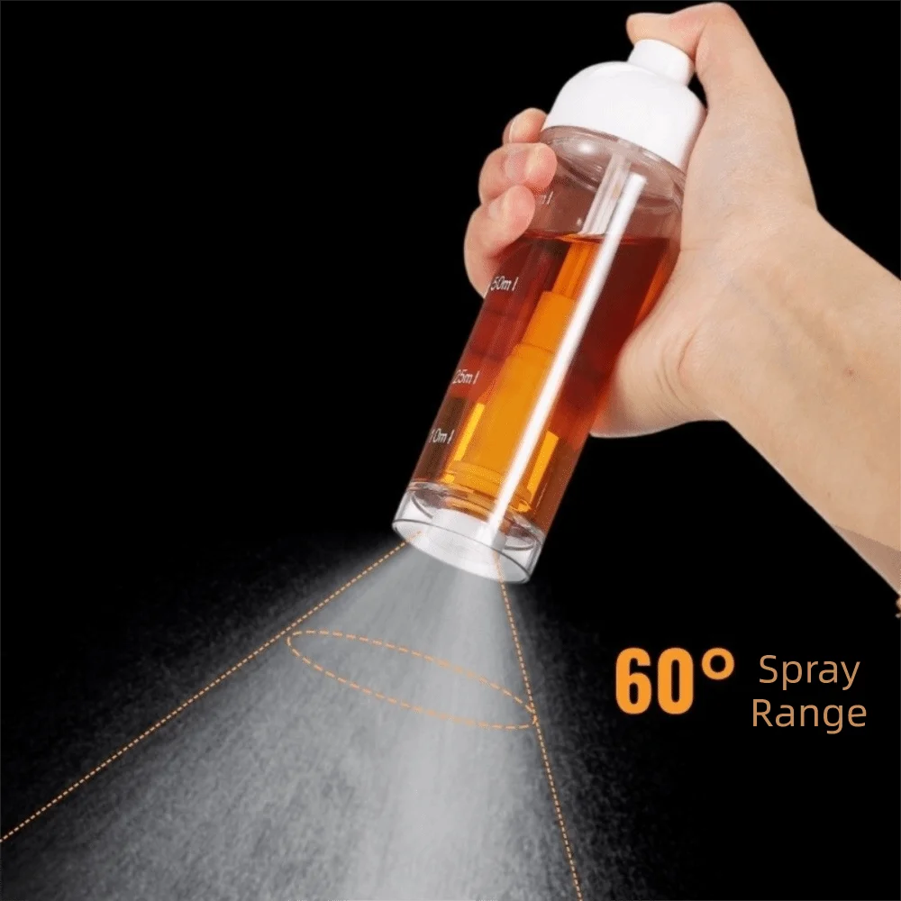 Portable Plastic Down-Spray Oil Bottle 100ML Food Grade Press Oil Sprayer Anti Slip Leak-proof Seasoning Bottle Kitchen Cooking