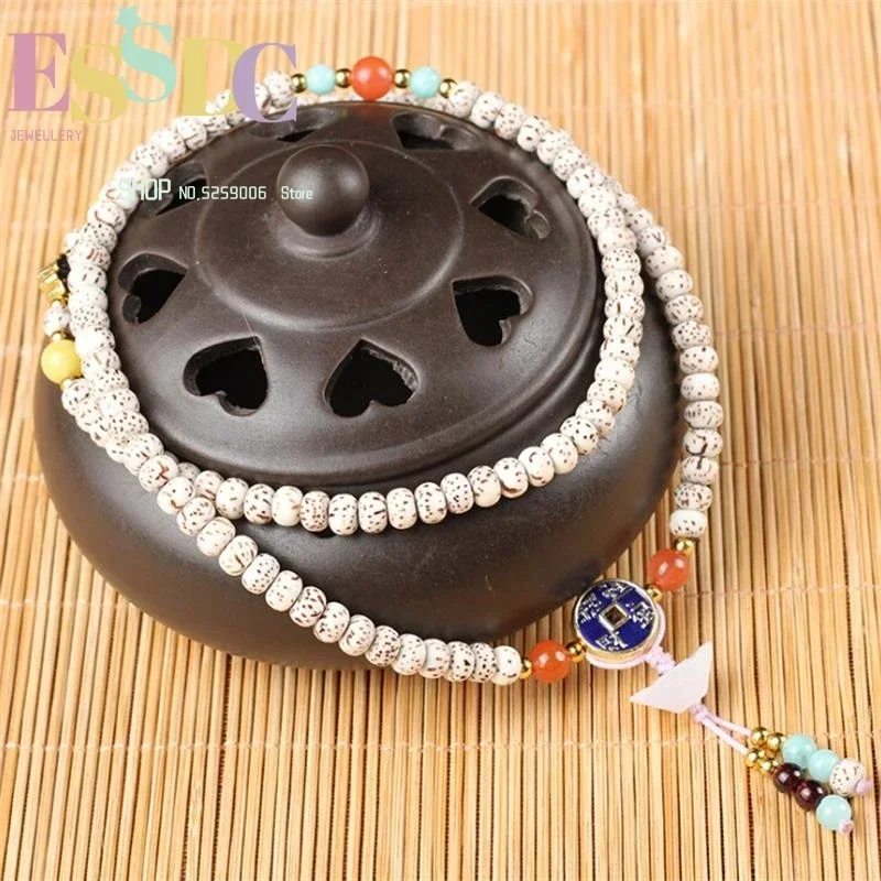 Dropshipping New Design Fine 5*3mm Star Moon Bodhi Multi Circle Women's 108 Beads Bracelet National Wind Ornaments Yoga Jewelry