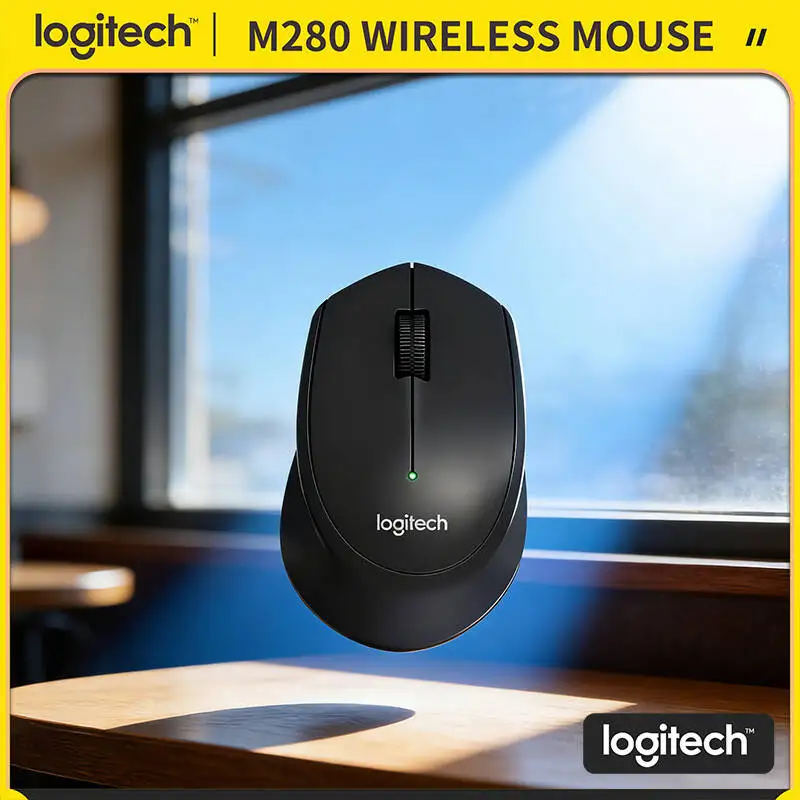 

Беспроводная эргономичная мышь Logitech M280, Plug and Play, радиус действия 10 м, 2,4 ГГц, 1000 DPI, для настольных ПК, офиса, Windows
