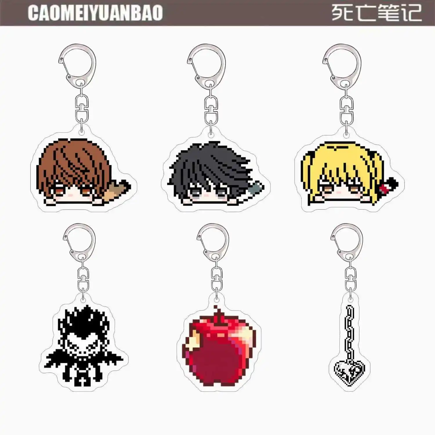 Death Note Acrylic Keychain Light Yagami L Lawliet Misa Amane Ryuk Skate Bag Desk Decor Ornament Friendship Keepsake Trinket