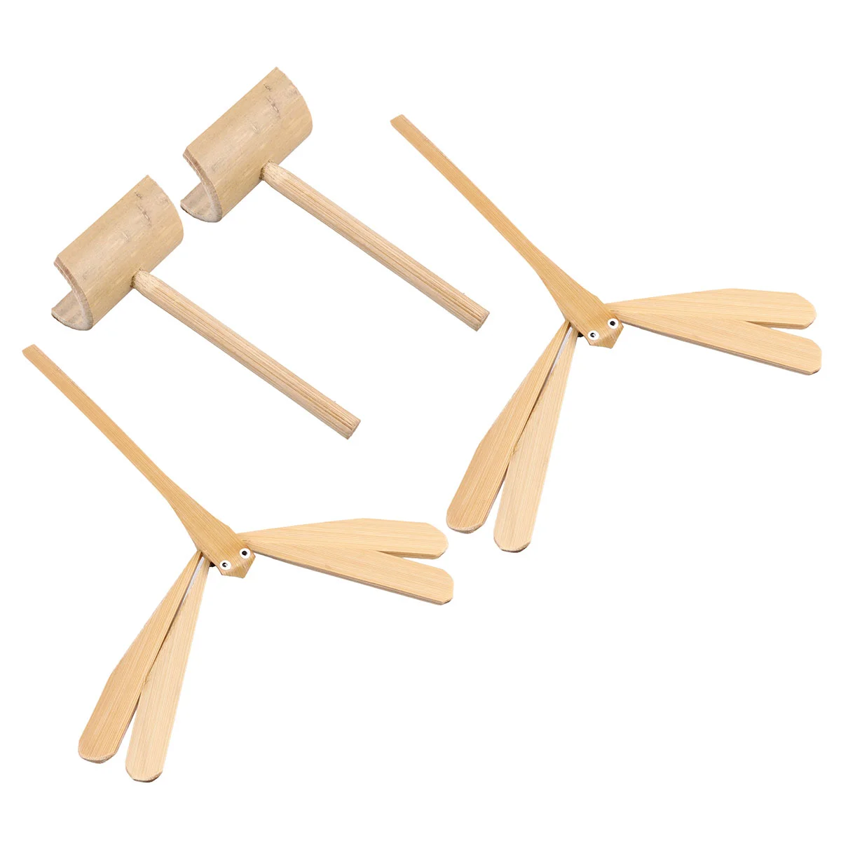 

2PCS Bamboo Dragonfly Toys Creative Balance Toy Educational Prop Scientifical Display Model for Kids