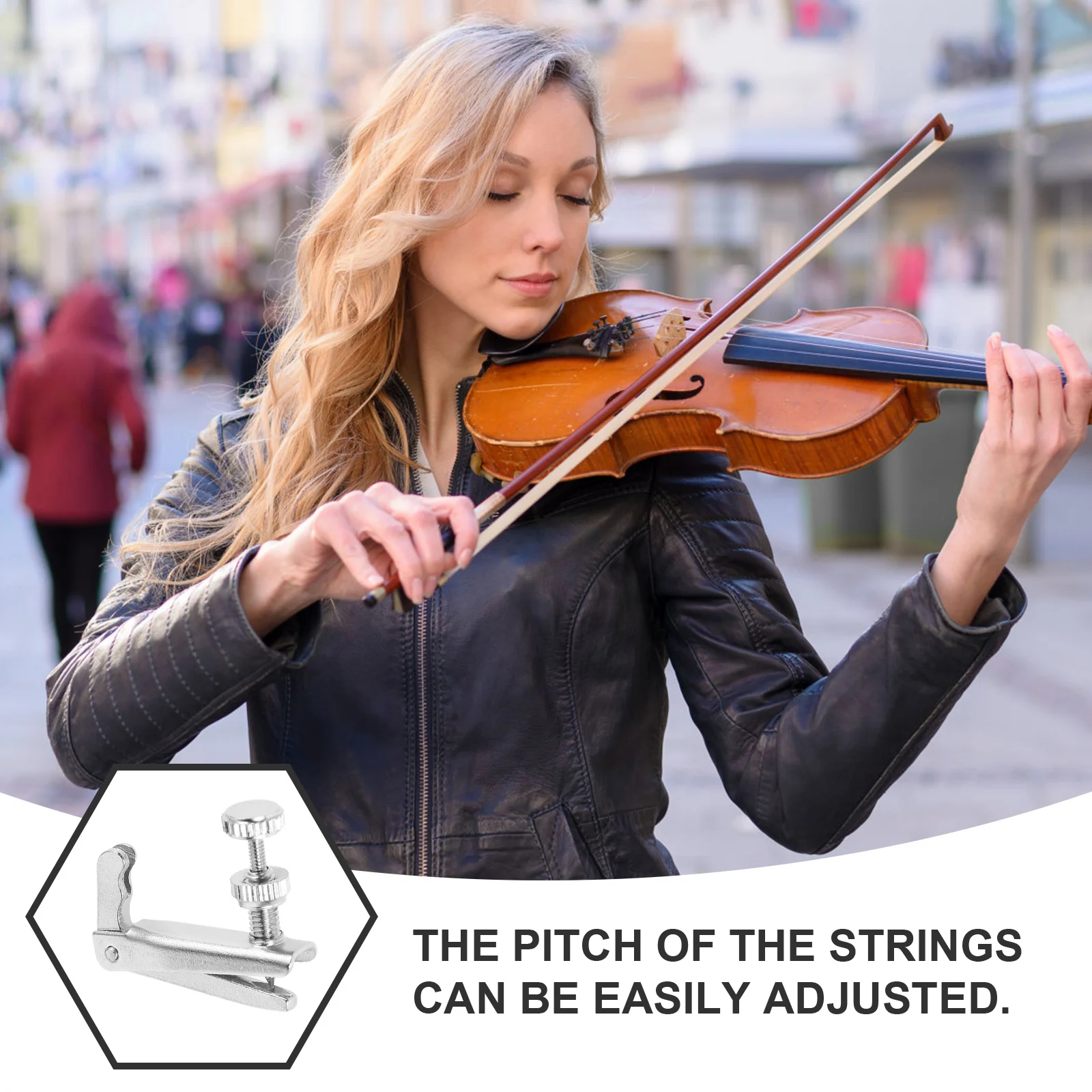 

4Pcs Violin Fine Tuners Metal String Adjusters Smooth Movement Easy Installation Violin Accessories Metal String Adjusters