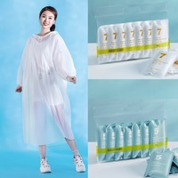 Disposable Raincoat Portable and Thickened Card Packaging Adult and Childrens Student Raincoat Scenic Spot Tourism Long Jumpsuit