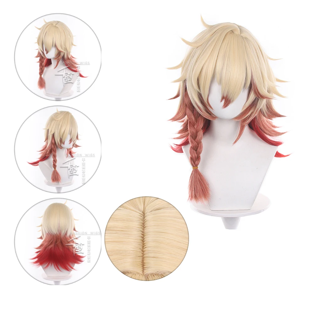 Game Honkai Star Rail Mydei Cosplay Wig Yellow Red Gradient Heat Resistant Synthetic Hair Mydeimos Role Play Wig Party Comic Con