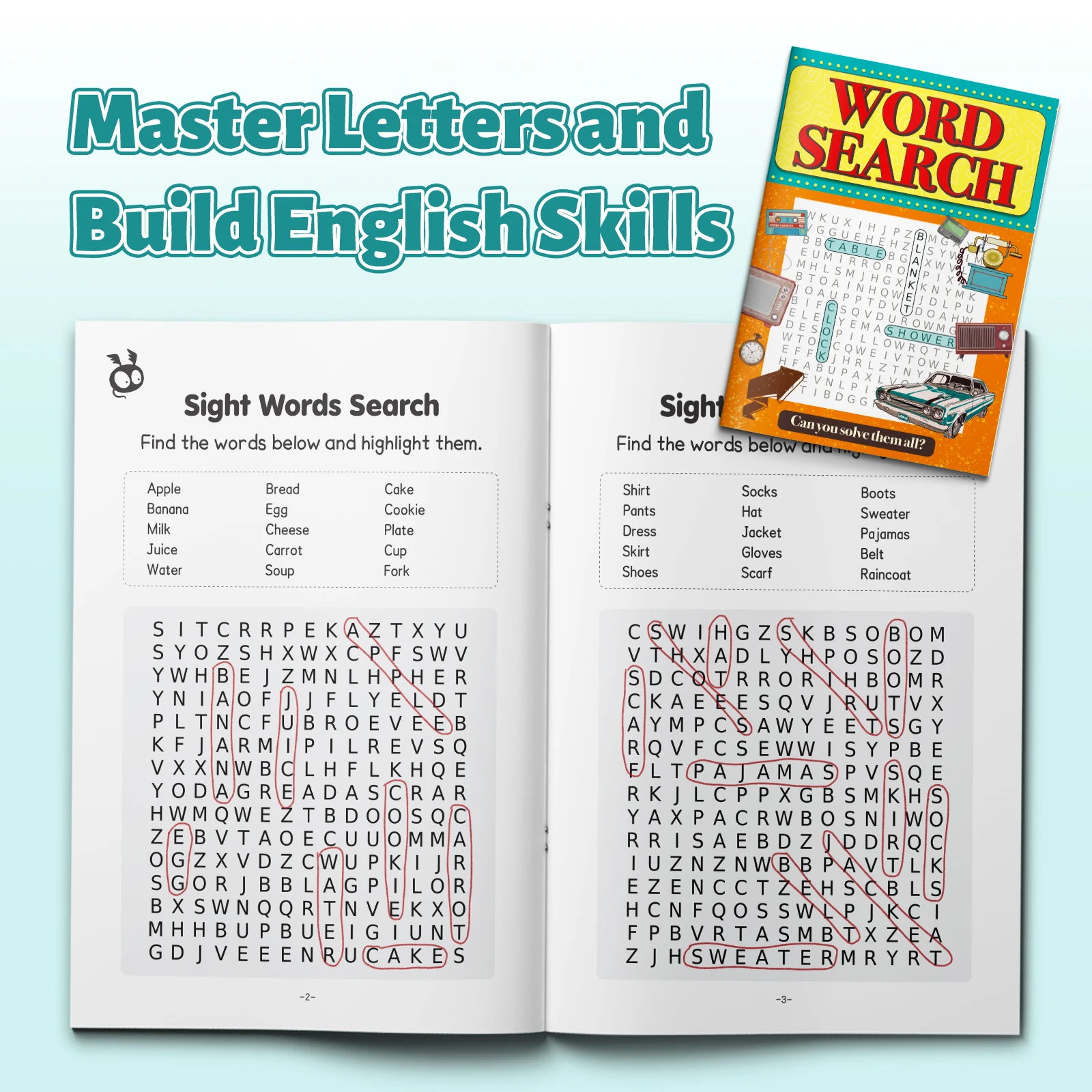 My First Word Search and Spelling Workbook Improve vocabulary and spelling skills through fun word search games and exercises.