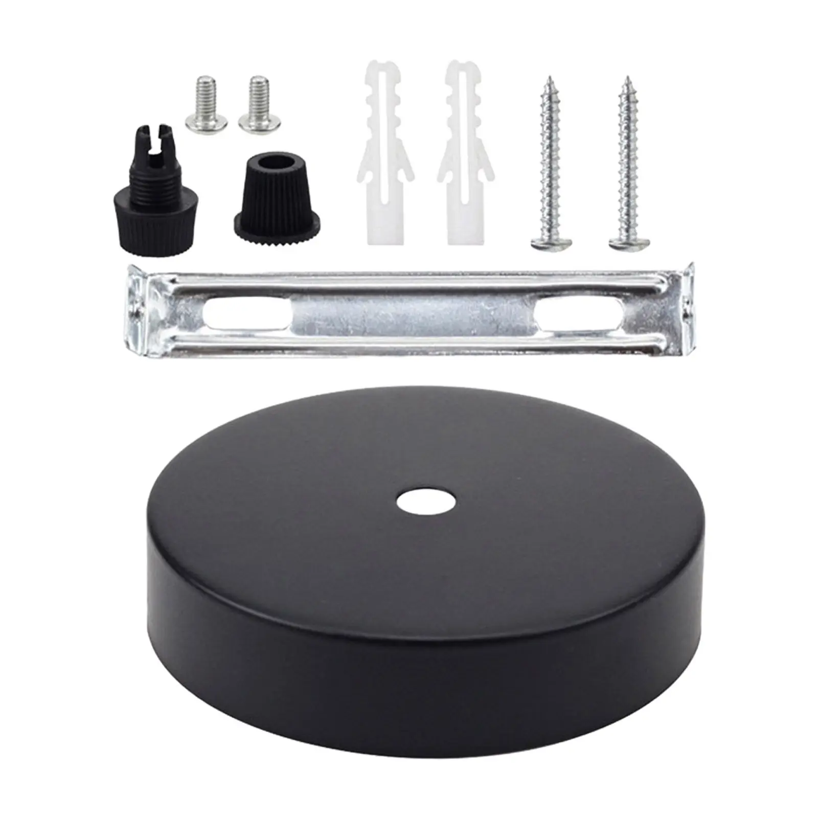 Round Ceiling Canopy Plate Kit for Chandelier – Iron Round Base Hole Cover for Pendant Lighting DIY Installation view 6