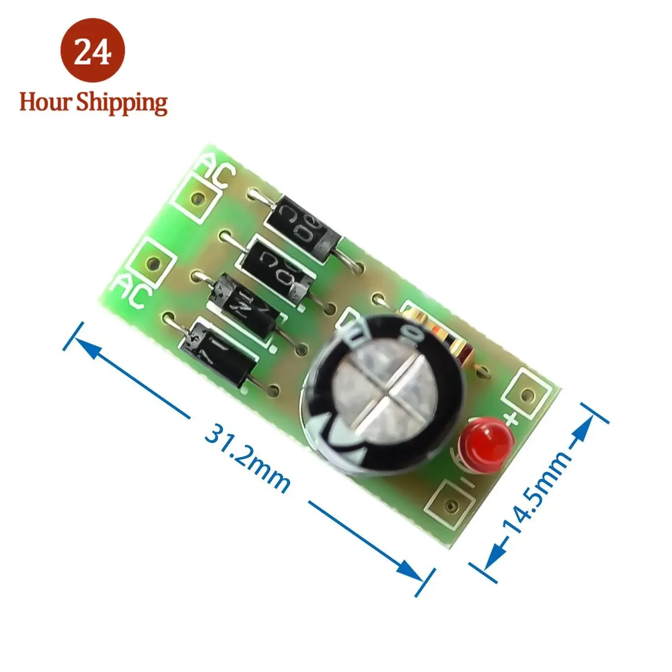 AC to DC power conversion module 1N4007 full bridge rectifier filter 12V 1A AC DC converter