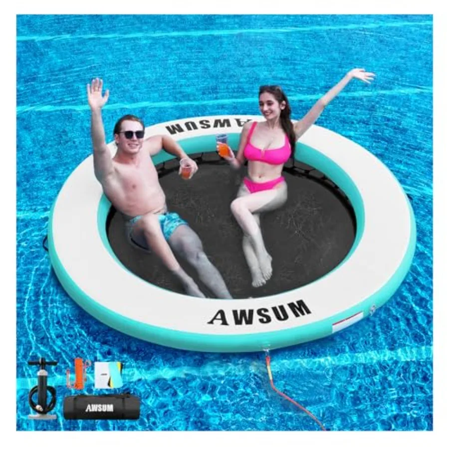 

Надувной водный гамак-плот круглой формы для взрослых, плавучая платформа для озера, реки, бассейна