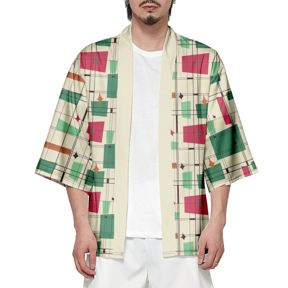 Summer Samurai Kimono Cosplay Men Stylish Graphic Haori Streetwear Kimono Japanese Fashion Yukata Cardigan Popular Robe Hot Sale